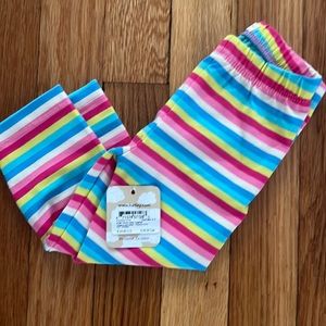NWT: Hatley rainbow striped leggings.